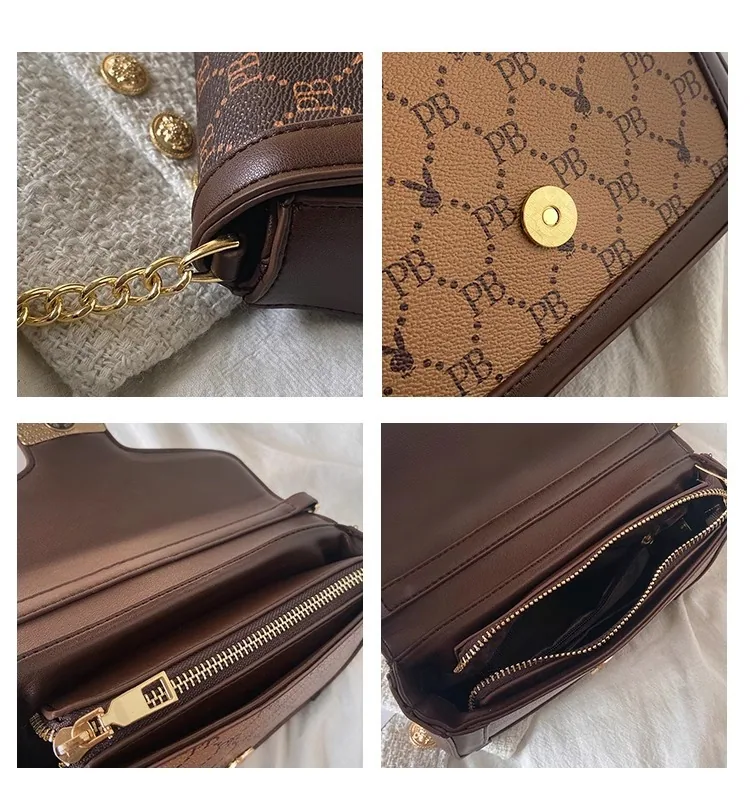 High-end texture bag 2024 new trendy bag bag womens foreign versatile ins niche crossbody bag fashion small square bag 20