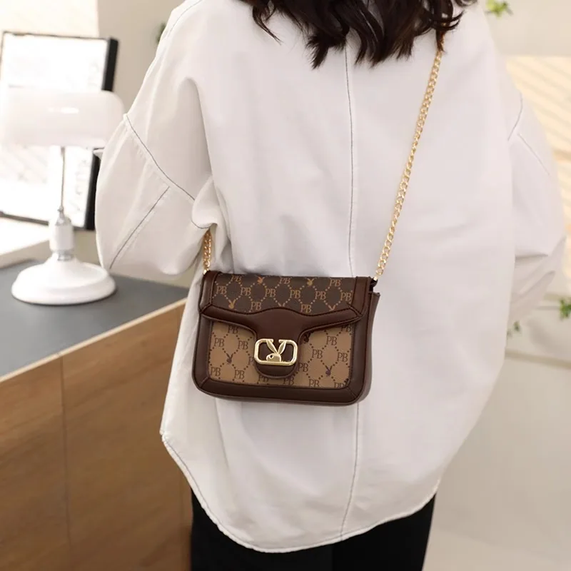 High-end texture bag 2024 new trendy bag bag womens foreign versatile ins niche crossbody bag fashion small square bag 2