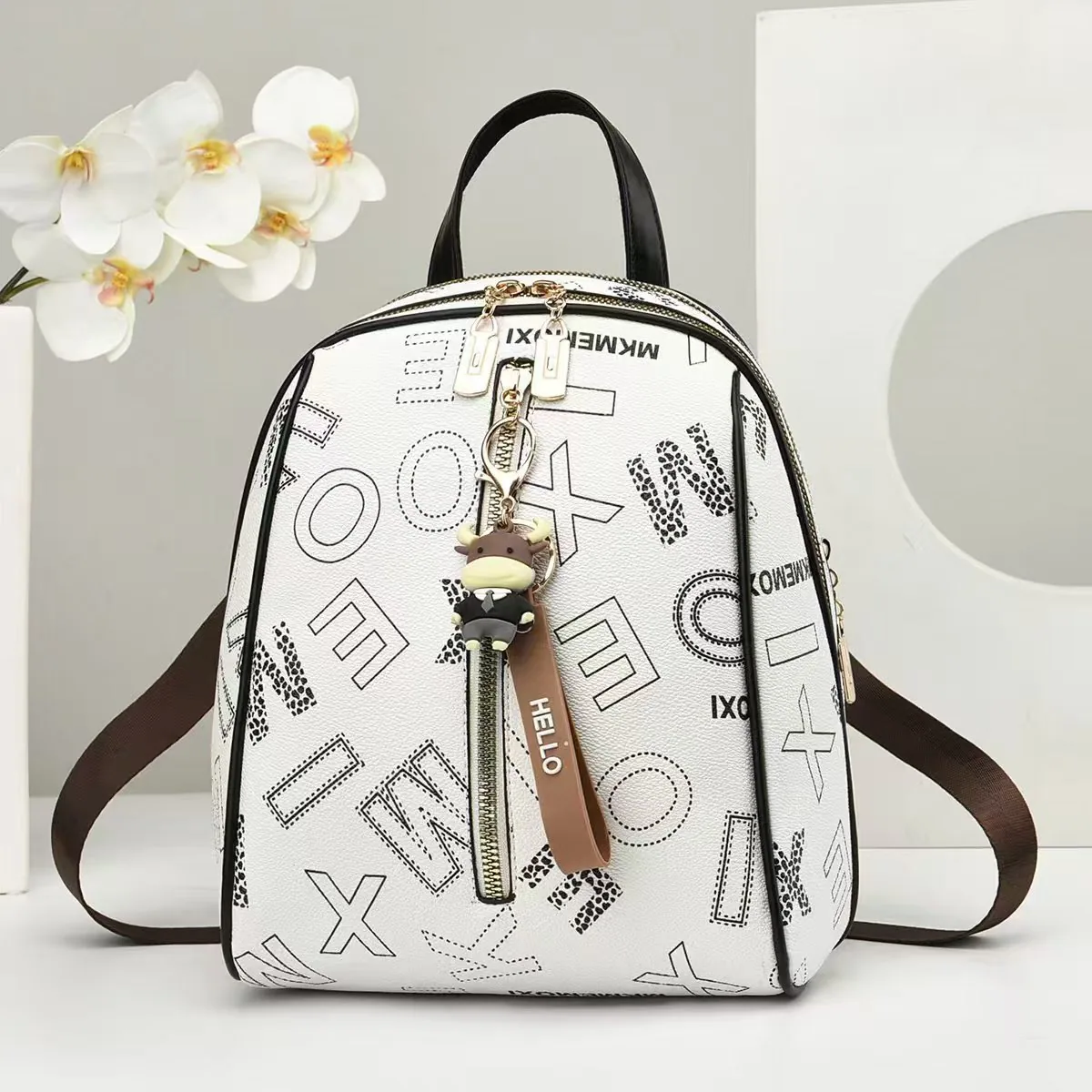 Backpack Womens 2024 New Summer Versatile Womens Casual Bag Bag Large Capacity Commuter Travel Fashion Backpack Womens Bag