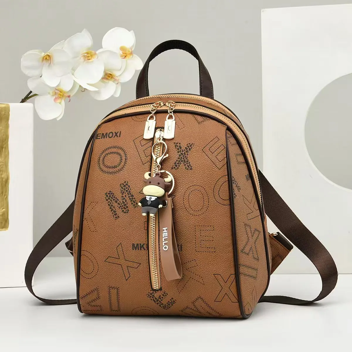 Backpack Womens 2024 New Summer Versatile Womens Casual Bag Bag Large Capacity Commuter Travel Fashion Backpack Womens Bag 3