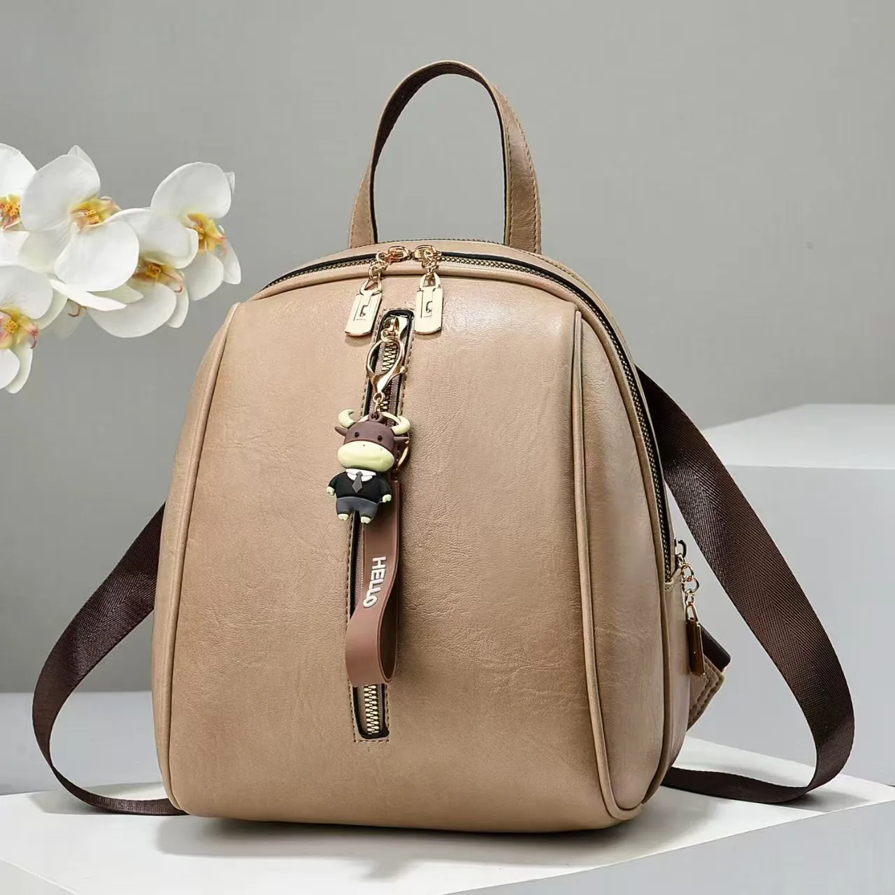 Backpack Womens 2024 New Summer Versatile Womens Casual Bag Bag Small Bag Commuter Travel Fashion Backpack Womens Bag 3