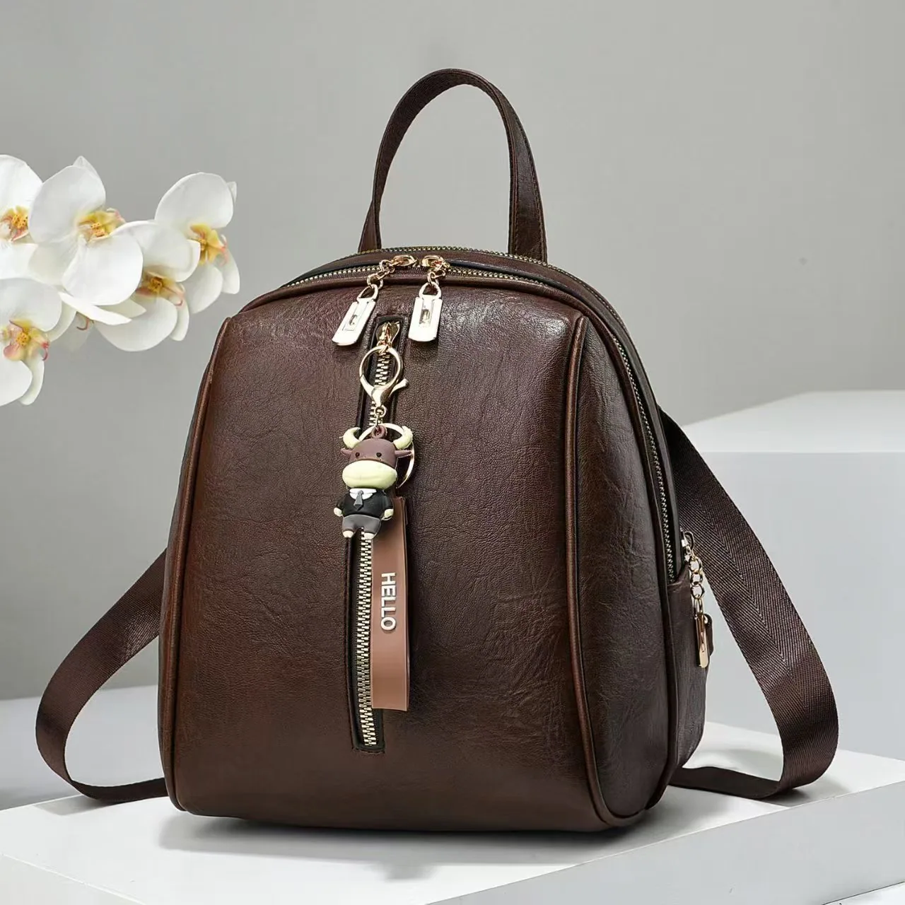 Backpack Womens 2024 New Summer Versatile Womens Casual Bag Bag Small Bag Commuter Travel Fashion Backpack Womens Bag 4