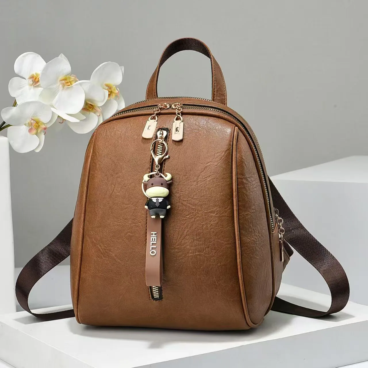 Backpack Womens 2024 New Summer Versatile Womens Casual Bag Bag Small Bag Commuter Travel Fashion Backpack Womens Bag 2