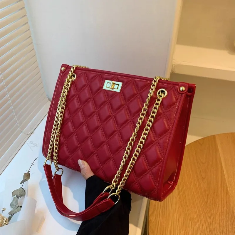 Red Wedding Bag 2024 New Womens Bag Large Capacity Tote Bag Wedding Wedding Bag Female Bridal Bag 6