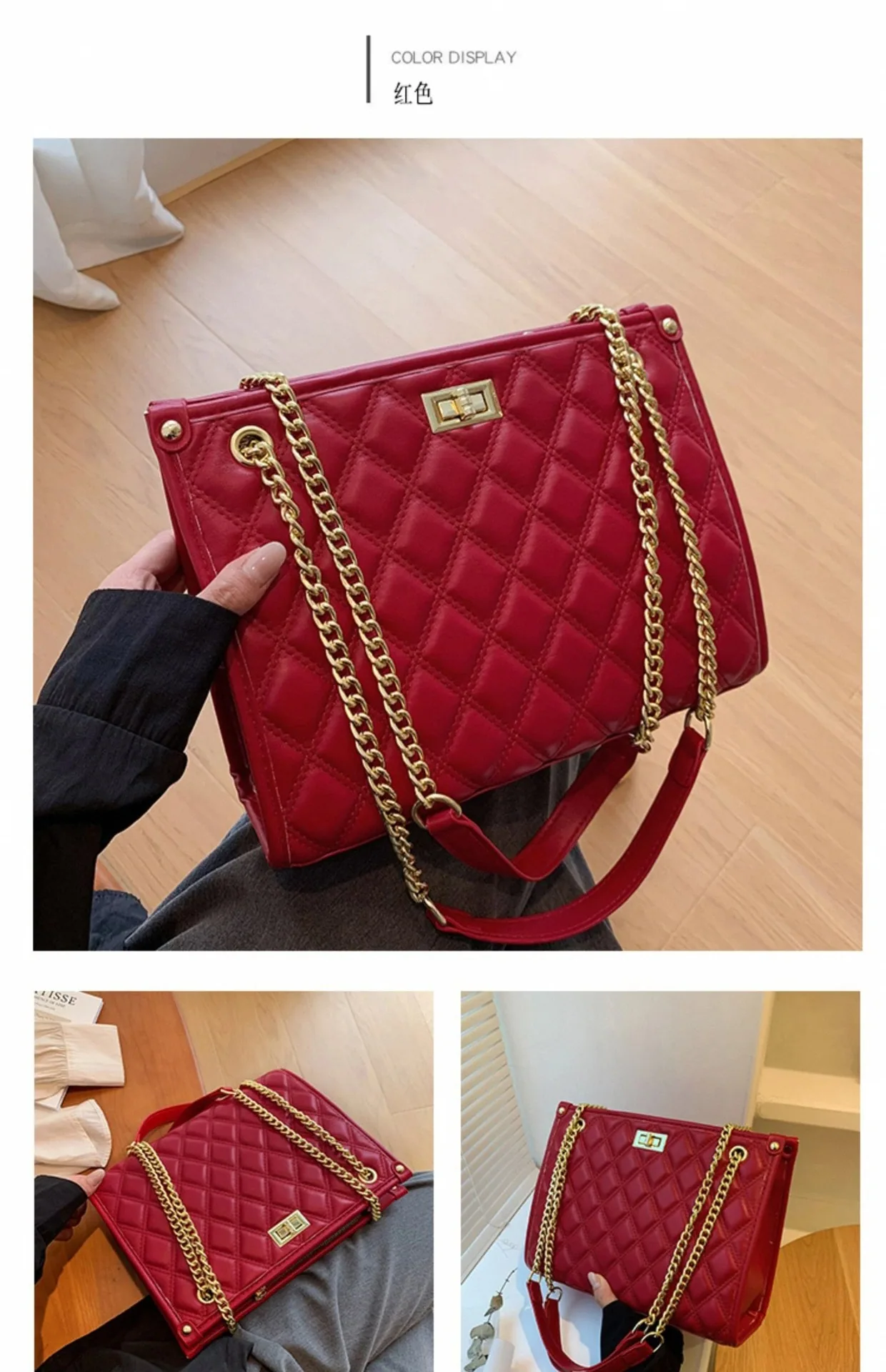 Red Wedding Bag 2024 New Womens Bag Large Capacity Tote Bag Wedding Wedding Bag Female Bridal Bag 23