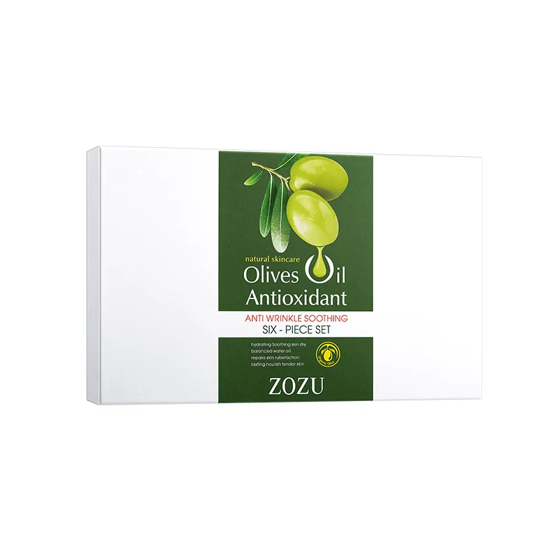 ZOZU Olive Anti wrinkle and Soothing Six piece Set contains toner lotion face cream and other single products