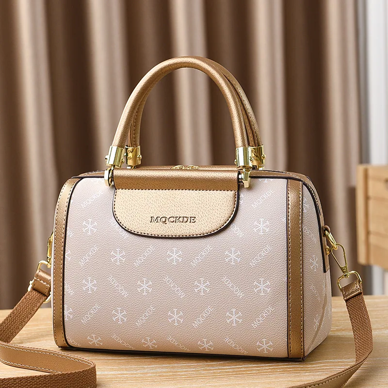 Cross-border hot 2024 new high-end handbag, large-capacity shoulder cross-body pillow bag, womens Boston womens bag 3