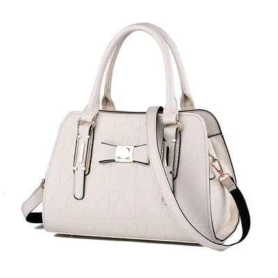 Bow womens bag 2024 European and American new fashion embossed handbag foreign trade large capacity shoulder bag