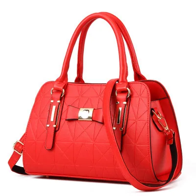 Bow womens bag 2024 European and American new fashion embossed handbag foreign trade large capacity shoulder bag 6