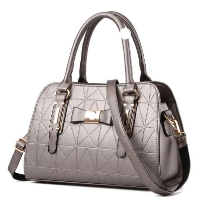 Bow womens bag 2024 European and American new fashion embossed handbag foreign trade large capacity shoulder bag 12