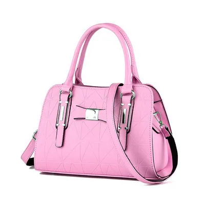 Bow womens bag 2024 European and American new fashion embossed handbag foreign trade large capacity shoulder bag 4