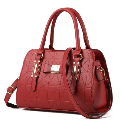 Bow womens bag 2024 European and American new fashion embossed handbag foreign trade large capacity shoulder bag 3