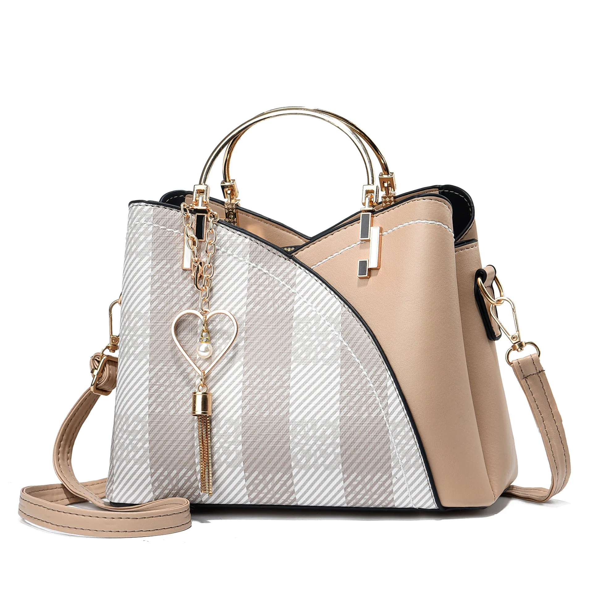 Womens Bag 2024 New Trendy Handbag Korean Edition Color Contrasting Large Capacity Fashion Single Shoulder Crossbody Bag One Pie 5