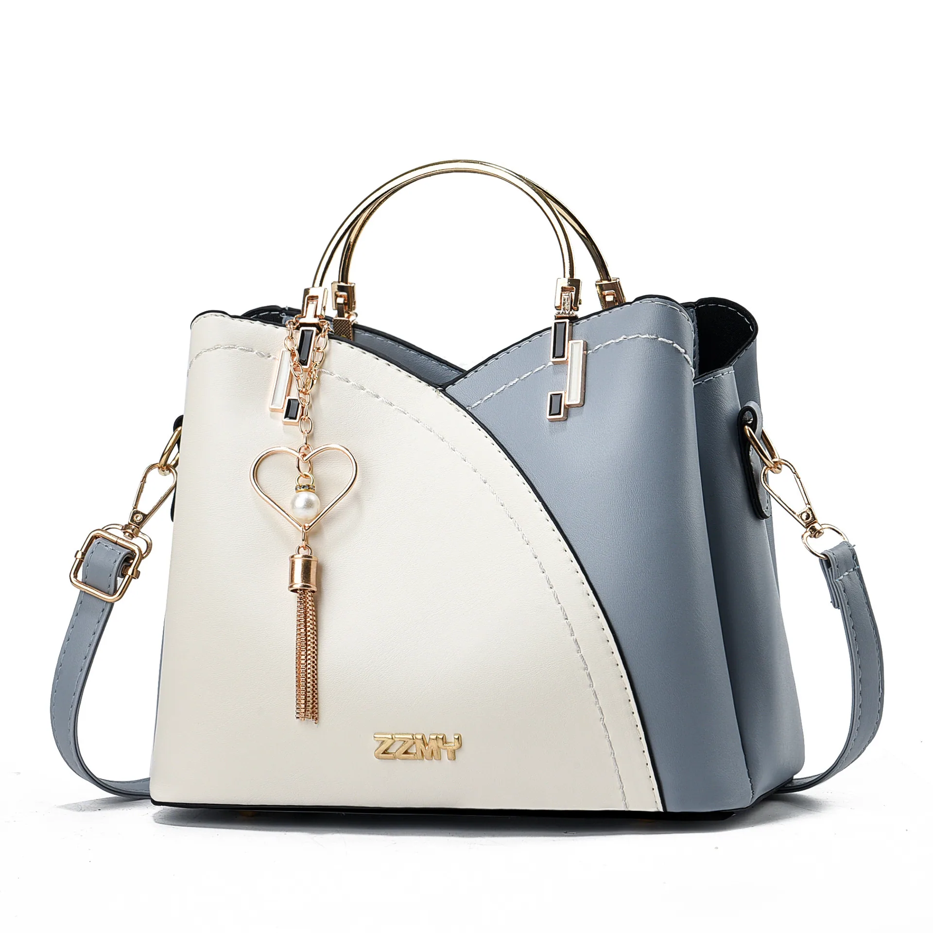 Womens Bag 2024 New Trendy Handbag Korean Edition Color Contrasting Large Capacity Fashion Single Shoulder Crossbody Bag One Pie 2