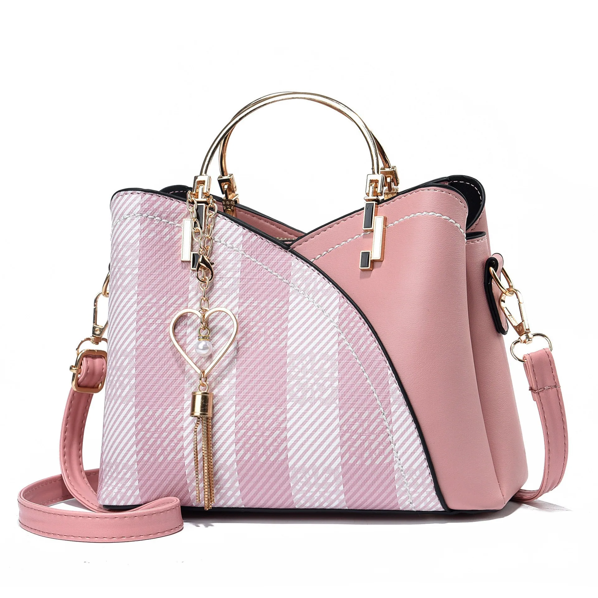 Womens Bag 2024 New Trendy Handbag Korean Edition Color Contrasting Large Capacity Fashion Single Shoulder Crossbody Bag One Pie 3
