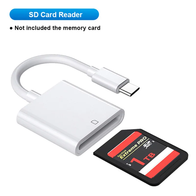 TYPE-C card reader TF/SD card reader 2-in-1 card reader supports up to 1TB 2