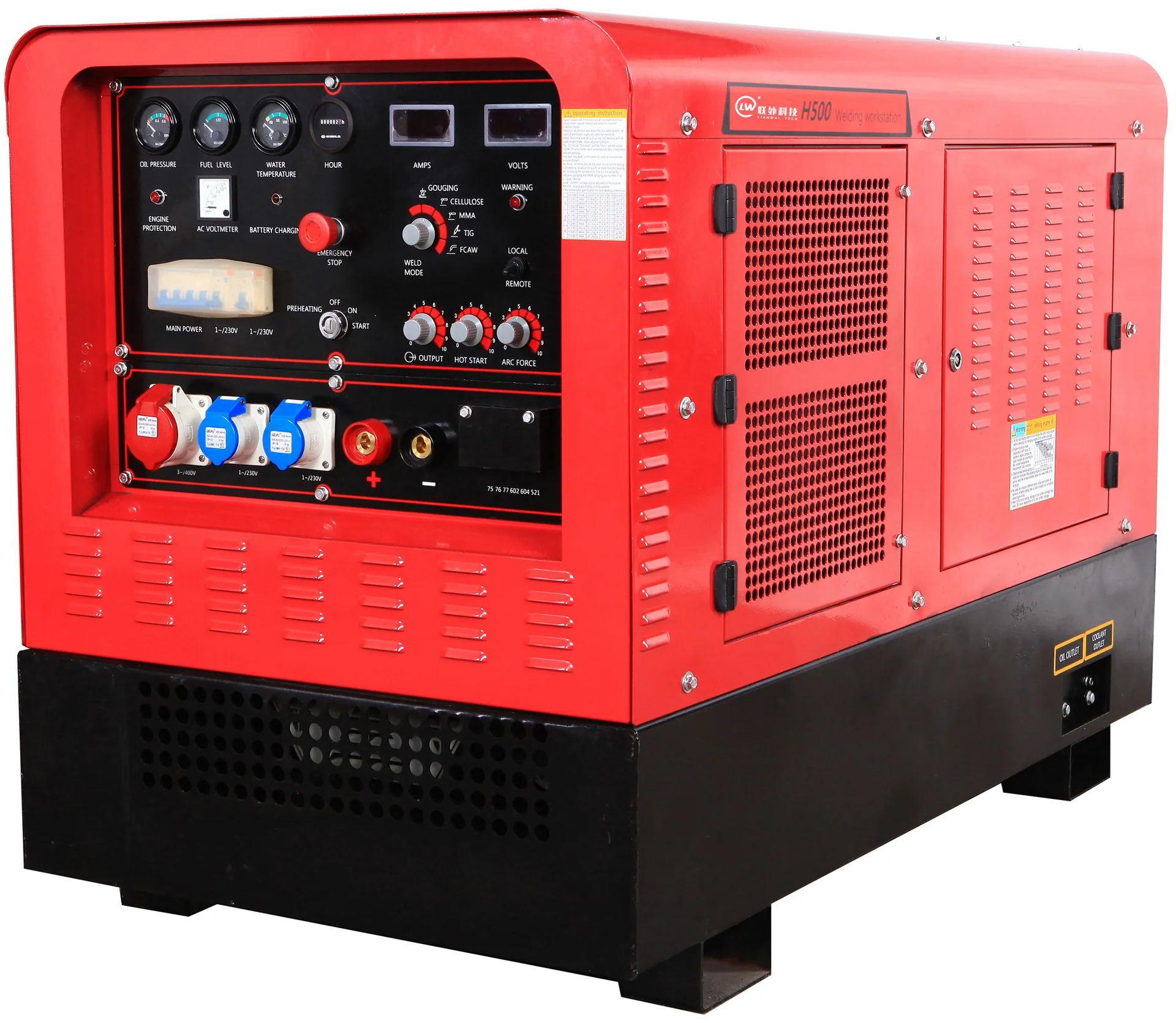 Diesel power generation electric welding dual-purpose all-in-one machine 400A/500A/600A pipe welding generator welding 4
