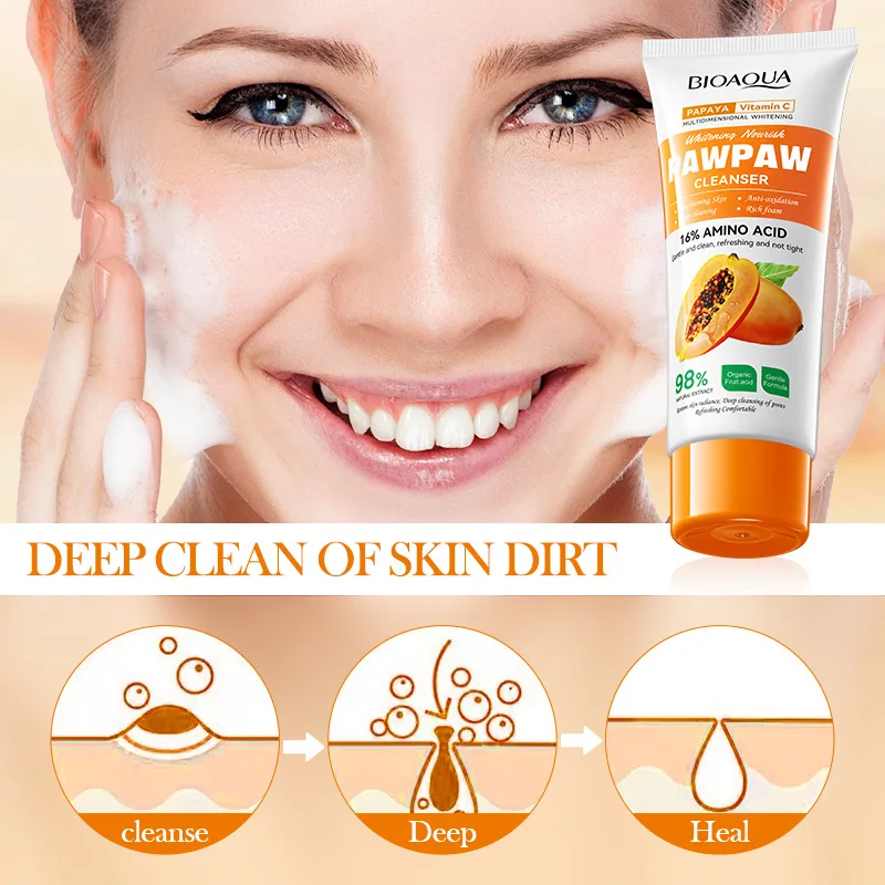 BIOAOUA Cleansing Milk Size and Capacity Labeling Diagram 100g Portable Specification Cross-border E-commerce Wholesale Yiwu 