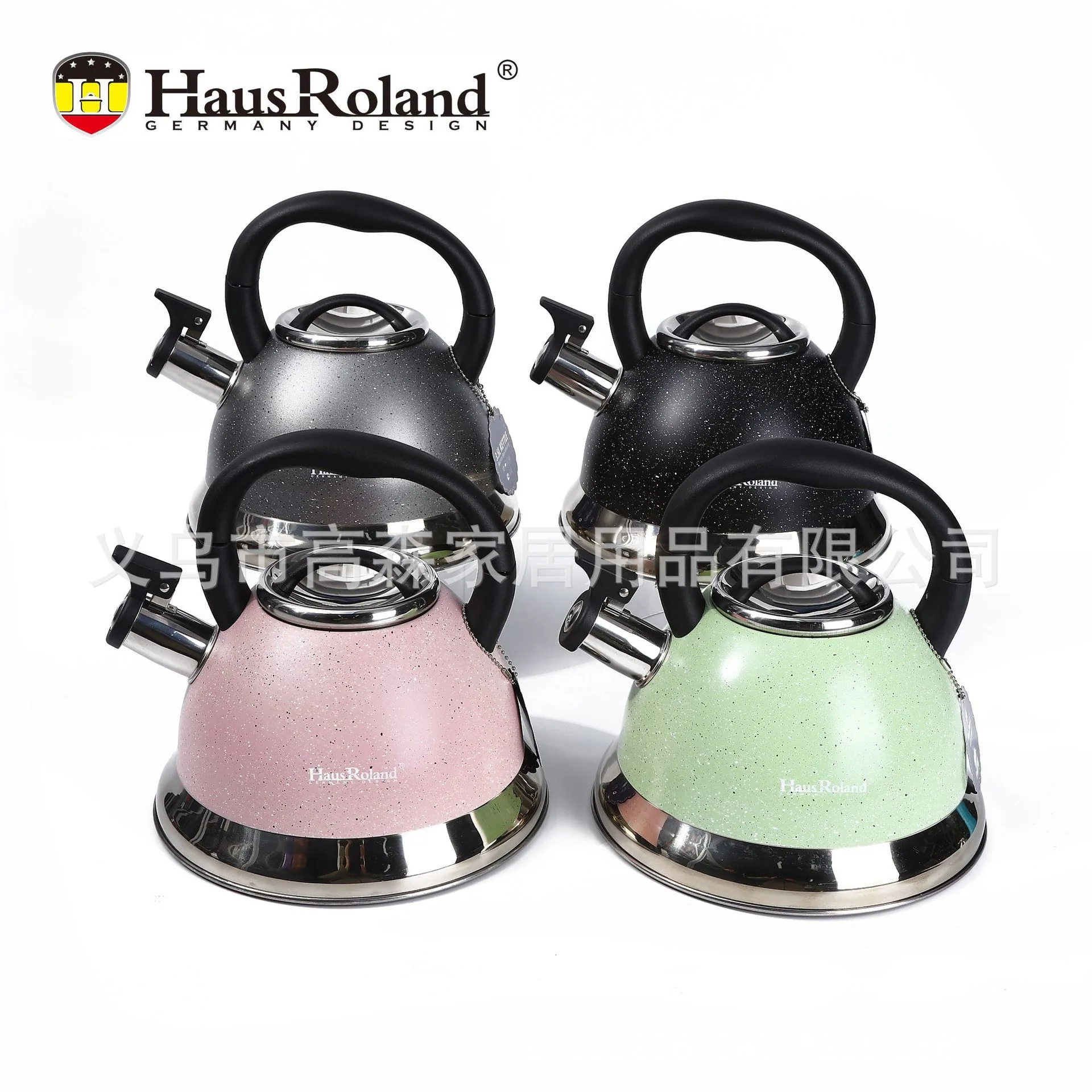 Stainless steel gas household whistling kettle with spray paint. Large-capacity boiling kettle sui for induction cookers and