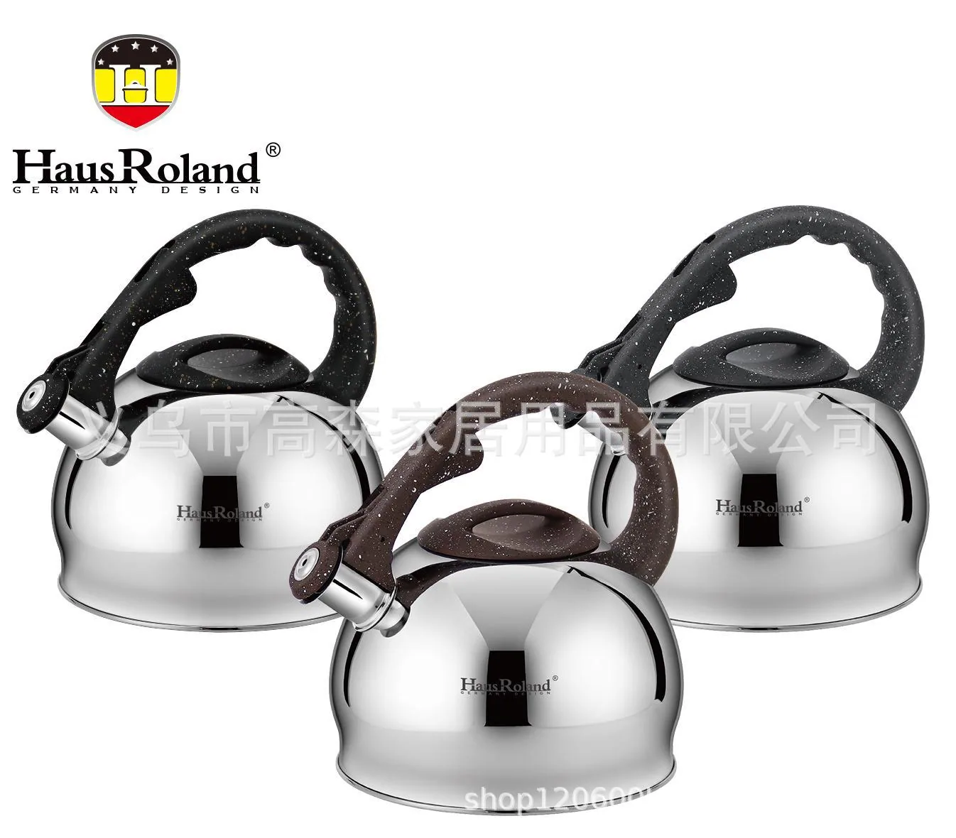 Stainless steel flat bottom kettle Stainless steel whistle kettle Thickened double bottom kettle Gas induction cooker Universal 6