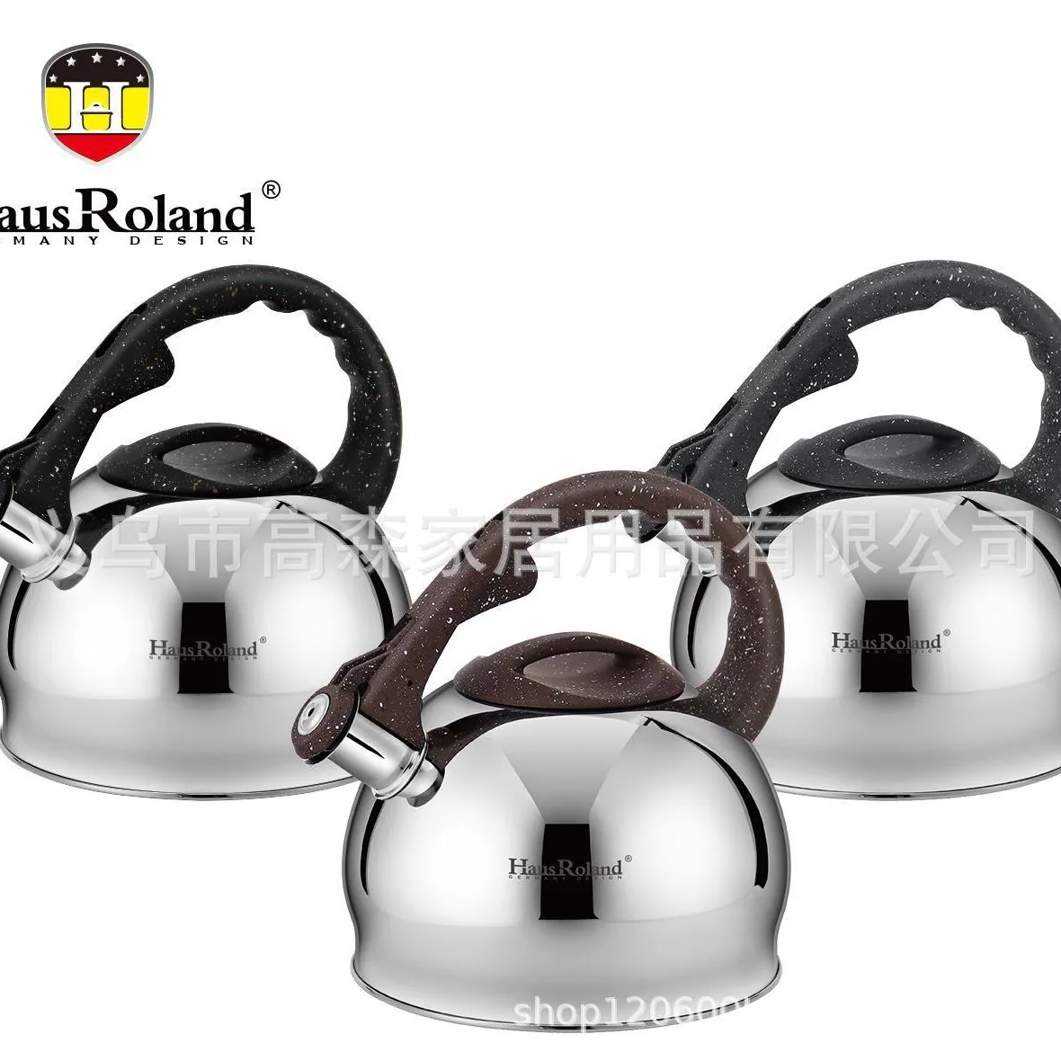 Stainless steel flat bottom kettle Stainless steel whistle kettle Thickened double bottom kettle Gas induction cooker Universal 5
