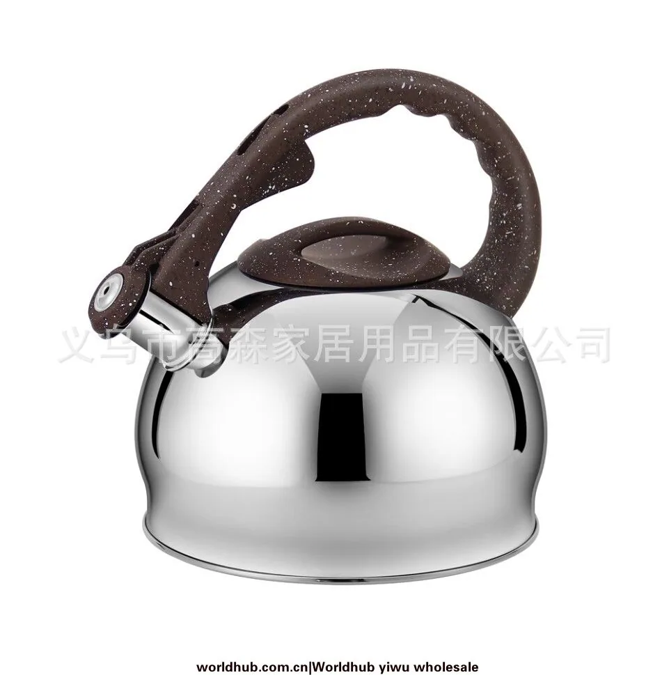 Stainless steel flat bottom kettle Stainless steel whistle kettle Thickened double bottom kettle Gas induction cooker Univers
