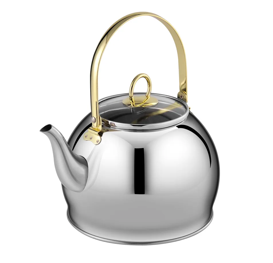 New simple stainless steel kettle household gas induction cooker glass cover directly from the manufacturer 6
