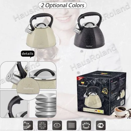 Stainless steel gas kettle Thickened bottom whistle kettle 3L gas induction cooker can be used to boil the kettle 2