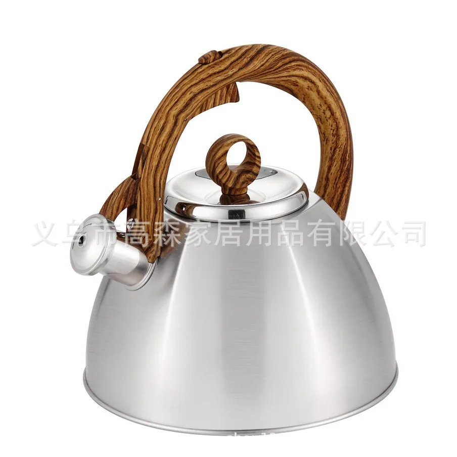 Stainless steel gas kettle Thickened bottom whistle kettle 3L gas induction cooker can be used to boil the kettle 6