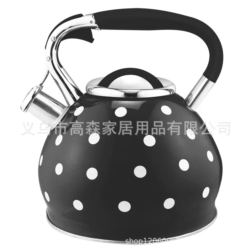 HausRoland stainless steel zinc alloy whistle kettle gas induction cooker general paint polka dot spot 3