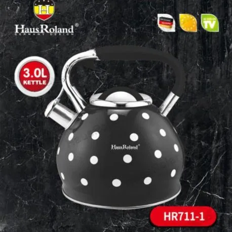 HausRoland stainless steel zinc alloy whistle kettle gas induction cooker general paint polka dot spot 2