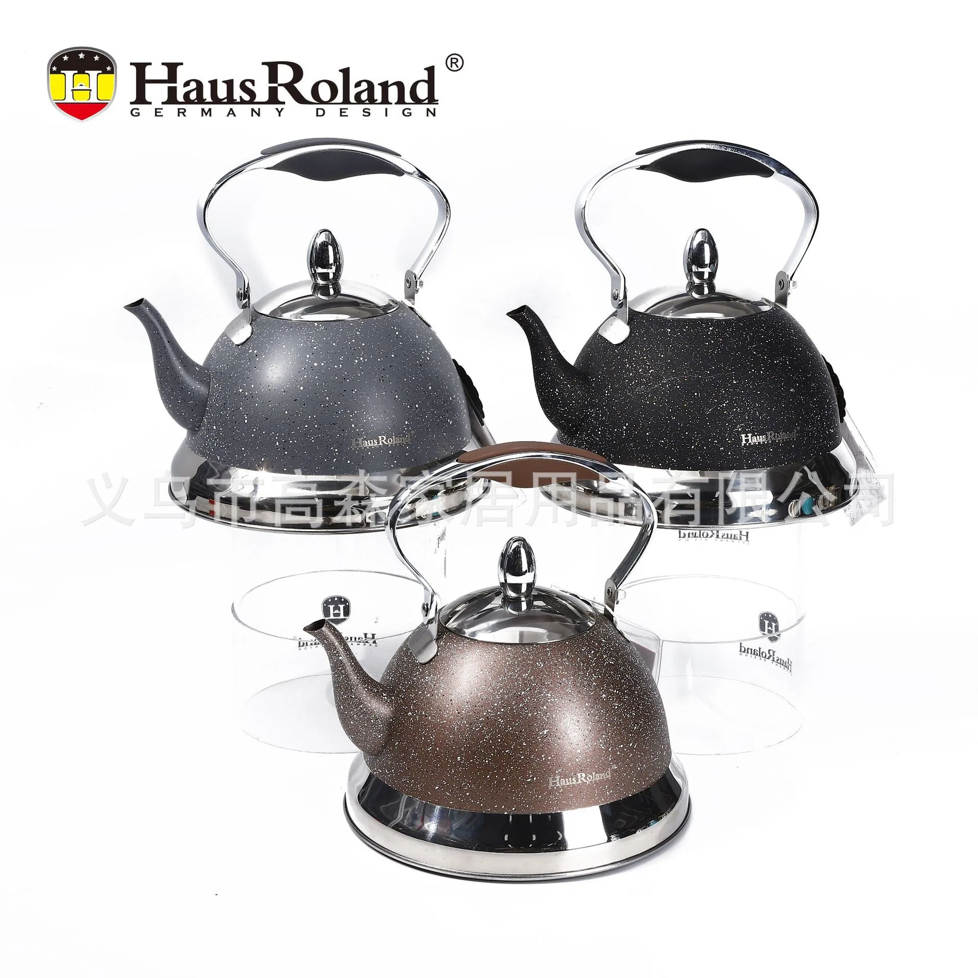 کتری گازی خانگی HausRoland استیل ضد زنگ دسته تاشو رنگ شده نازل نوک تیز قوری دم کردن قهوه 5