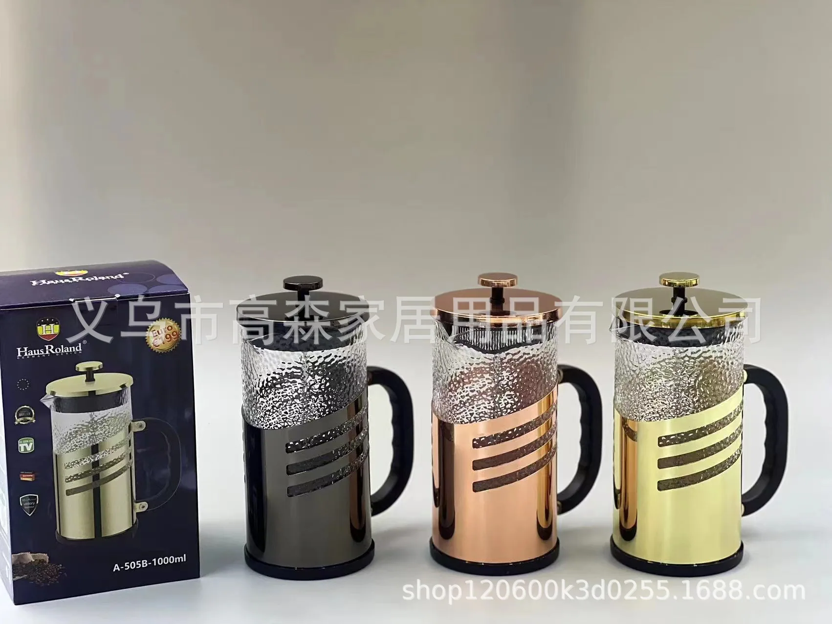 Stainless steel 304 method press pot Hand punching press Filter pressing Coffee pot High borosilicate glass Household tea brewer 4