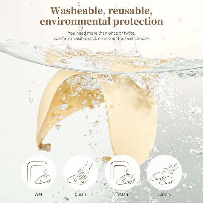 Invisible push-up bra wearing steps Easy to fasten and unfasten, convenient to put on and take off Strapless backless design 
