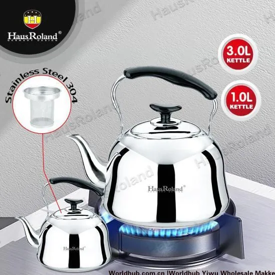 Spot 304 stainless steel household Zhongbao teapot gas induction cooker universal double bottom non-magnetic factory direct s