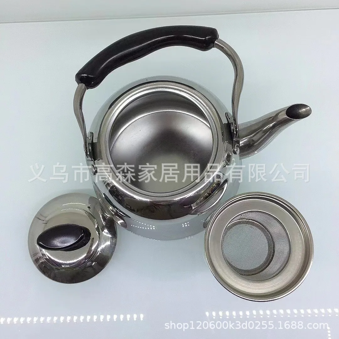 Spot 304 stainless steel household Zhongbao teapot gas induction cooker universal double bottom non-magnetic factory direct sale 6