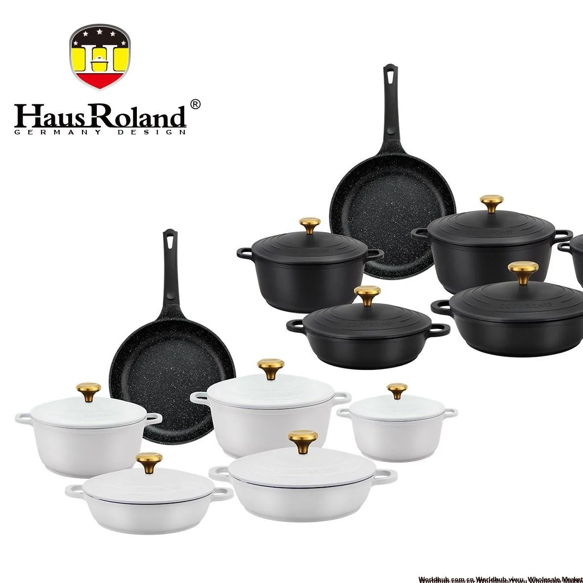 Maifanshi non-stick pan household wok aluminum die-casting braised soup pan saucepan frying pan gift set pan