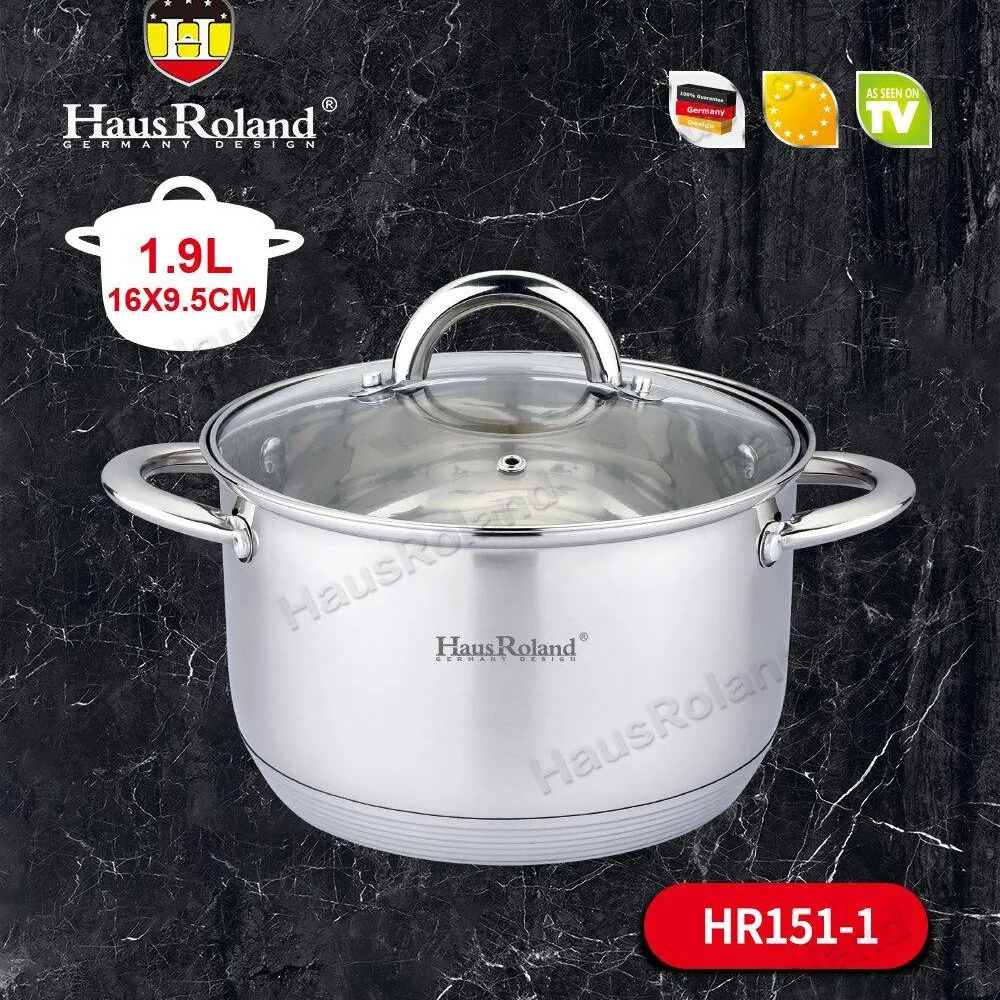 Factory wholesale stainless steel single pot four sizes bottom thickened kitchen multi-purpose pot binaural small hot pot