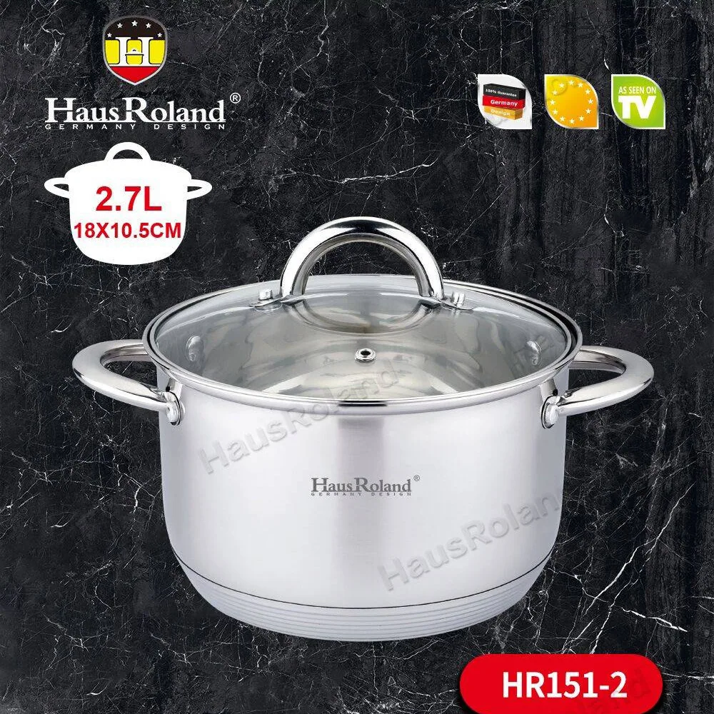 Factory wholesale stainless steel single pot four sizes bottom thickened kitchen multi-purpose pot binaural small hot pot 2