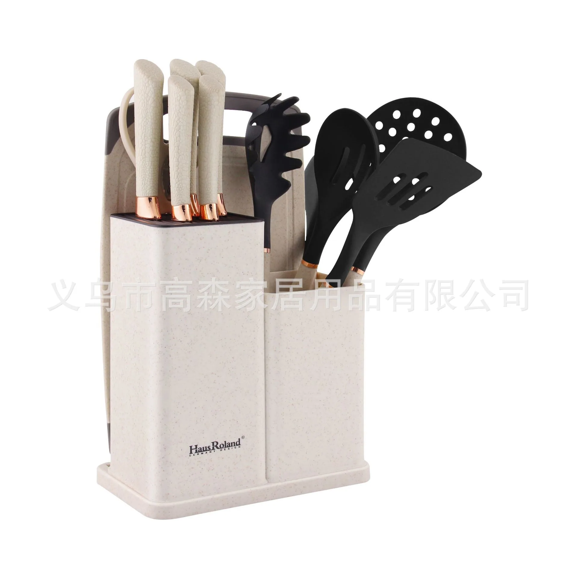 HausRoland สแตนเลสในครัวเรือนมีดเครื่องครัวเขียง Colander ช้อนซุปรั้ว Chopper มีดผลไม้กรรไกร 5