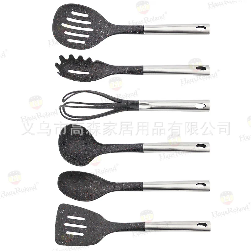 Non-stick pan, high temperature resistant nylon spatula, rice spoon, frying spatula, egg salvager, hedge spoon, kitchen tool set 3