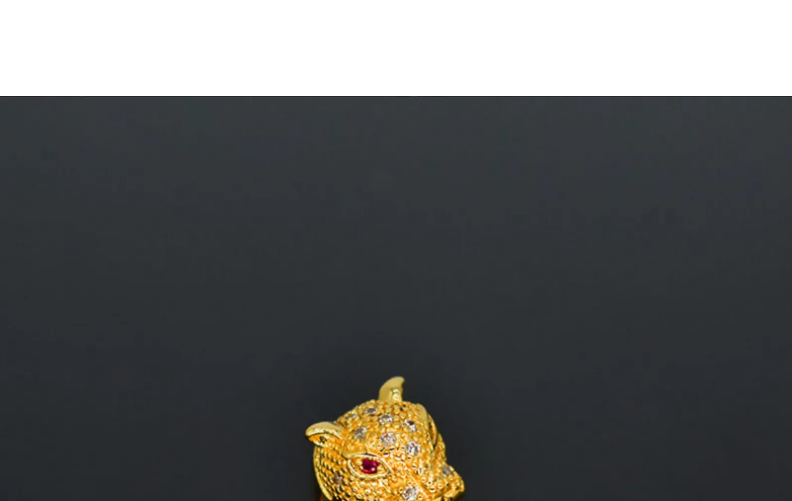 Cross-border hot-selling leopard head ring fashion trend atmosphere micro-inlaid zircon opening adjus ring summer explosion 9