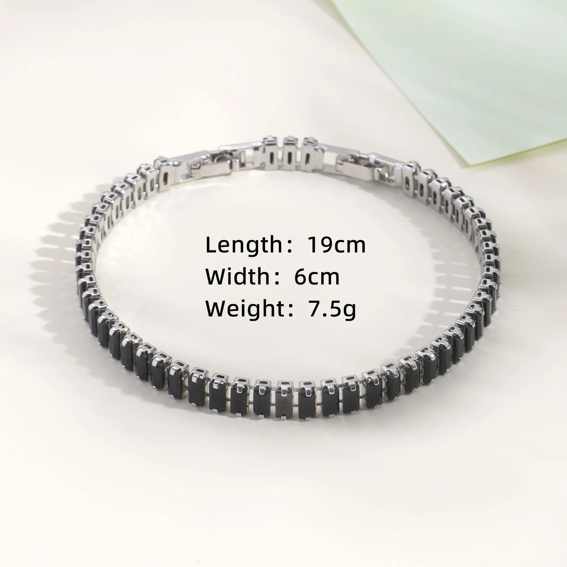 Cross-border hot-selling womens bracelets, colored zircon trendy fashion versatile models, full diamond bracelets, factory direc - Bracelets & Bangles 2