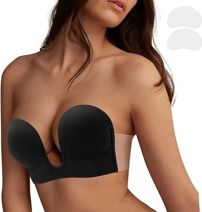 Invisible adhesive bra size specification chart, one-size-fits-all adaptation instructions, reusable nipple covers size refer