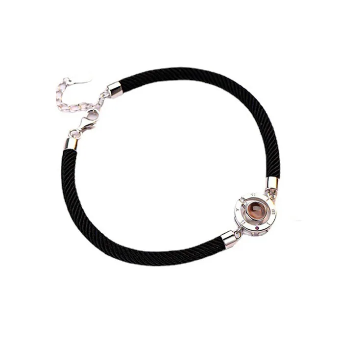 Letupan Douyin boleh memancarkan 100 bahasa gelang pasangan fesyen serba boleh I love you Valentines Day gift borong 2