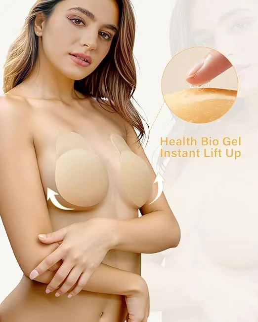 Strong self-adhesive gathering enhances the display effect. No back buckle, no shoulder strap, chest patch creates a natural 