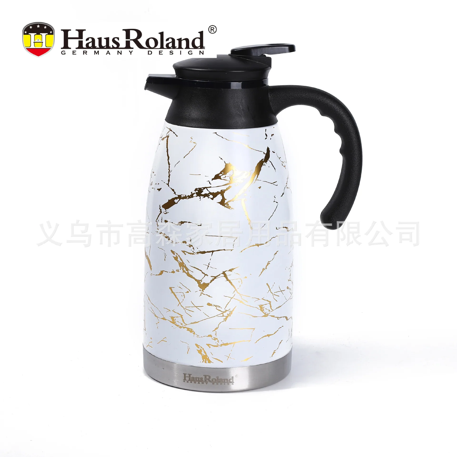 Household stainless steel 304 vacuum insulated bottle with gold plated Middle Eastern penguin press coffee bottle 2L in stock gi 5