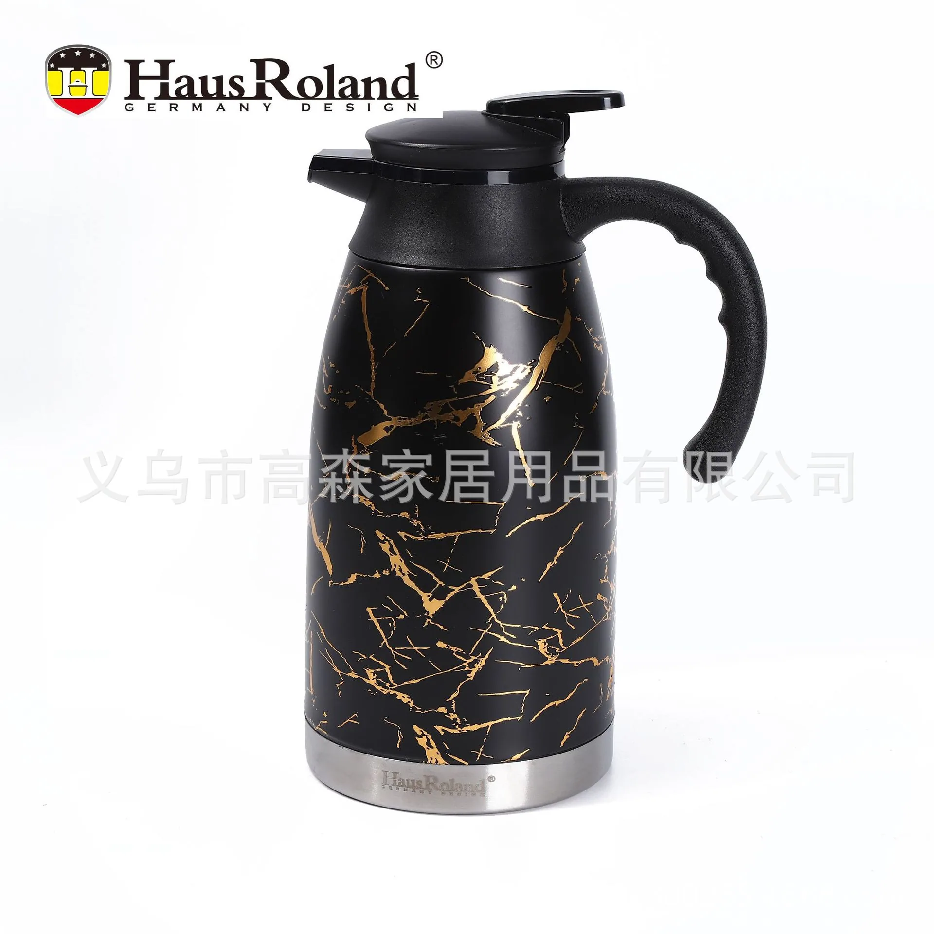 Household stainless steel 304 vacuum insulated bottle with gold plated Middle Eastern penguin press coffee bottle 2L in stock gi 3