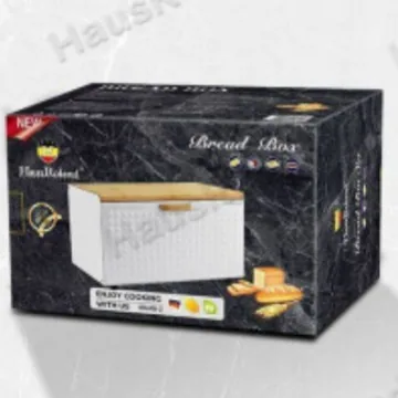 HausRoland household storage box, solid wood flip cover, fresh-keeping bread box, toast, candy, pastry, decoration, cosmetics 3