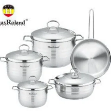 HausRoland stainless steel multifunctional steaming pot soup pot household double ear thickened double bottom set gift pot 4